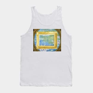 Claude Monet's Water Lilies (1908) famous painting landscape GOLD FRAME Tank Top